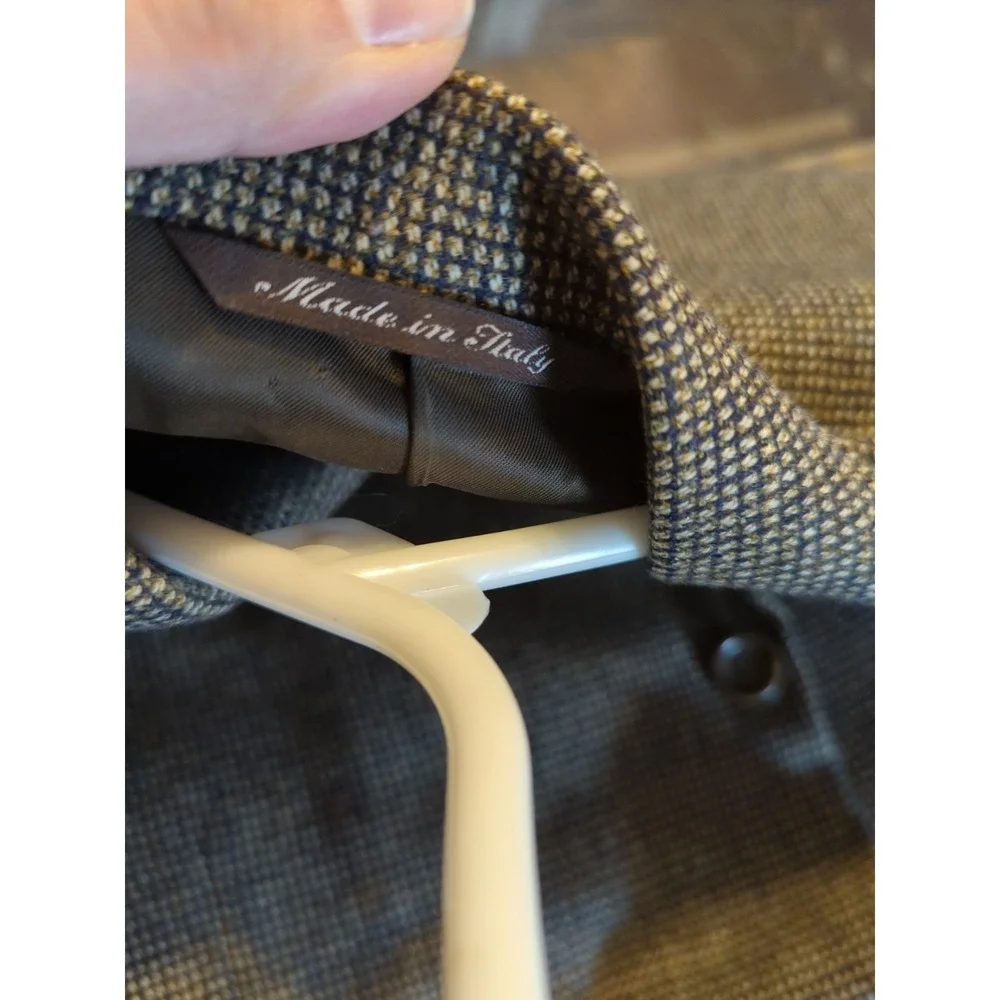 CANALI Proposta 100% Green PURE WOOL suit sport coat jacket blazer US 52R‎ Italy